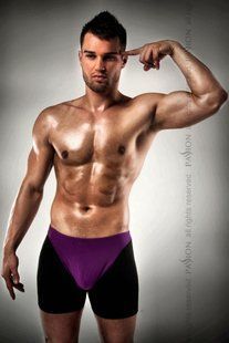 Мужские шорты с фиолотовым гульфиком Passion 009 THONG violet XXL/XXXL PSM0093 фото