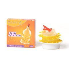 Насадка на член Recare Spike Condom Yellow (презерватив с усиками и спиралью шипов) SX3349 фото
