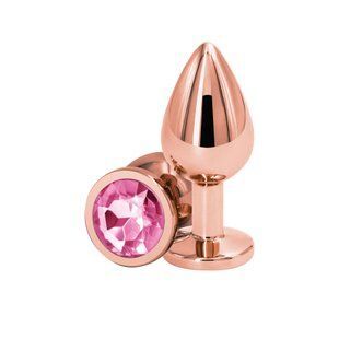 Анальная пробка NS Novelties Rear Assets - Rose Gold - Medium - Pink SX4364 фото