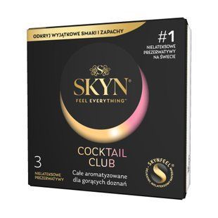 Презервативы SKYN Cocktail Club 3 шт, вкусы Pina Colada, Cherry Sunrise и Passion Daiquiri SX2544 фото