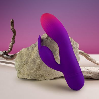 Вибратор-кролик Rocks Off Glo Girl &ndash; Rabbit, 2 мотора, 10 режимов, на батарейках SX2428 фото