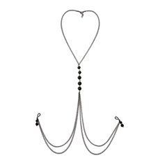 Прикраса на груди з натуральним камінням Art of Sex - Nipple clamps Lava SO9842 фото