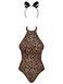 Эротический костюм леопарда Obsessive Leocatia teddy XXL, боди, обруч с ушками SO7714 фото 3