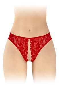 Трусики с открытым доступом Fashion Secret Victoria Red, кружево SX2608 фото
