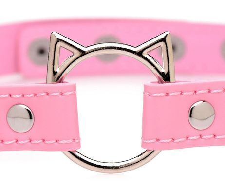 Чокер Master Series Kinky Kitty Ring Slim Choker - Pink SX1185 фото