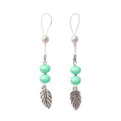 Прикраси з намистинами та листочком для сосків Art of Sex &ndash; Nipple Jewelry Leaf, м&rsquo;ятні SO5397 фото