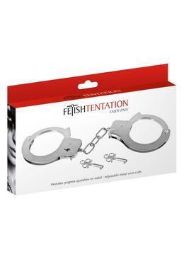 Металеві наручники Fetish Tentation Adjustable metal wrist cuffs, 2 ключі SX1090 фото