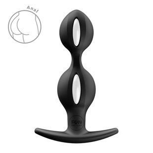 Анальные шарики Fun Factory B BALLS DUO Black, эффект вибрации, диаметр 3,2 и 3,6 см SX3689 фото