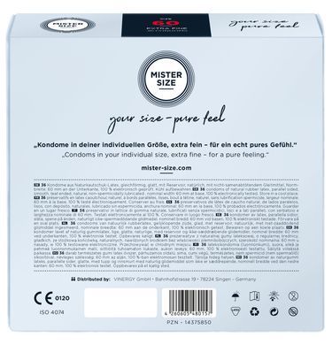Презервативы Mister Size - pure feel - 60 (36 condoms), толщина 0,05 мм SO8053 фото