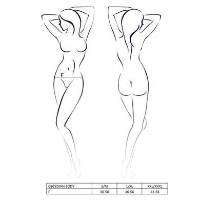 (SALE) Боді монокіні OBSYDIAN BODY black XXL/XXXL - Passion EL14403 фото