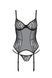 Корсет Passion LEAFA CORSET black L/XL, мягкие чашки, зажимы для чулок, стринги в комплекте SX0503 фото 3