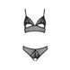 Комплект из браллета с ажурным лифом и открытыми трусиками Passion CHRISTA SET Open Bra L/XL black SO5759 фото 3