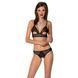 Комплект из браллета с ажурным лифом и открытыми трусиками Passion CHRISTA SET Open Bra L/XL black SO5759 фото 1