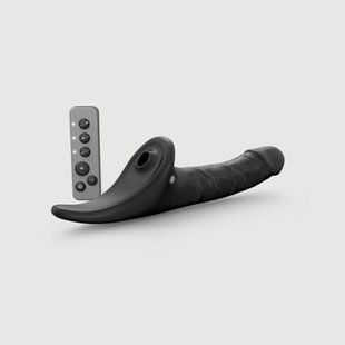 Вибронасадка для страпона с вакуумной стимуляцией Strap-On-Me Multi Orgasm Realistic Dildo XL Black SX4039 фото