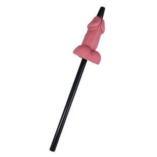 Коктейльна трубочка зі стопером-пенісом Diverty Sex Pink SX4956 фото