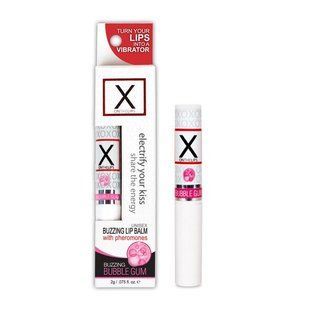 Стимулирующий бальзам для губ унисекс Sensuva &ndash; X on the Lips Bubble Gum с феромонами, жвачка SO4462 фото