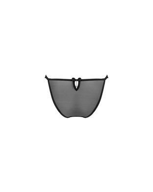 Напівпрозорі трусики з підвіскою Obsessive Ivannes panties black L/XL, чорні SO7281 фото
