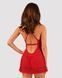 Прозора сорочка бебі-дол Obsessive Lacelove babydoll & thong XL/2XL Red, мереживо, стрінги SO8648 фото 2