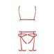 Комплект белья Passion Exclusive MAGALI SET OpenBra L/XL, red, стрэпы, лиф, трусики и пояс PS23801 фото 5