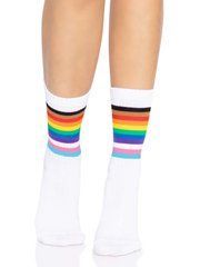 Носки женские в полоску Leg Avenue Pride crew socks Rainbow, 37&ndash;43 размер SO8584 фото