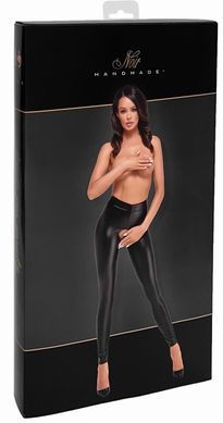 Лeггинсы Noir Handmade F304 Taboo, XXL, black, под латекс, открытые ягодицы и промежность SX0265 фото