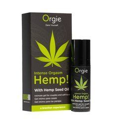Збуджувальний гель для пар Orgie Hemp! Intense Orgasm, 15 мл, тепло-холод, ефект сильної вібрації SX1503 фото