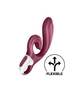 Вибратор-кролик Satisfyer Love Me Red, гибкий, отросток с тройным кончиком SO7778 фото