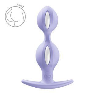 Анальные шарики Fun Factory B BALLS DUO Purple, эффект вибрации, диаметр 3,2 и 3,6 см SX3691 фото