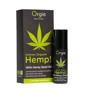 Возбуждающий гель для пар Orgie Hemp! Intense Orgasm, 15 мл, тепло-холод, эффект сильной вибрации SX1503 фото