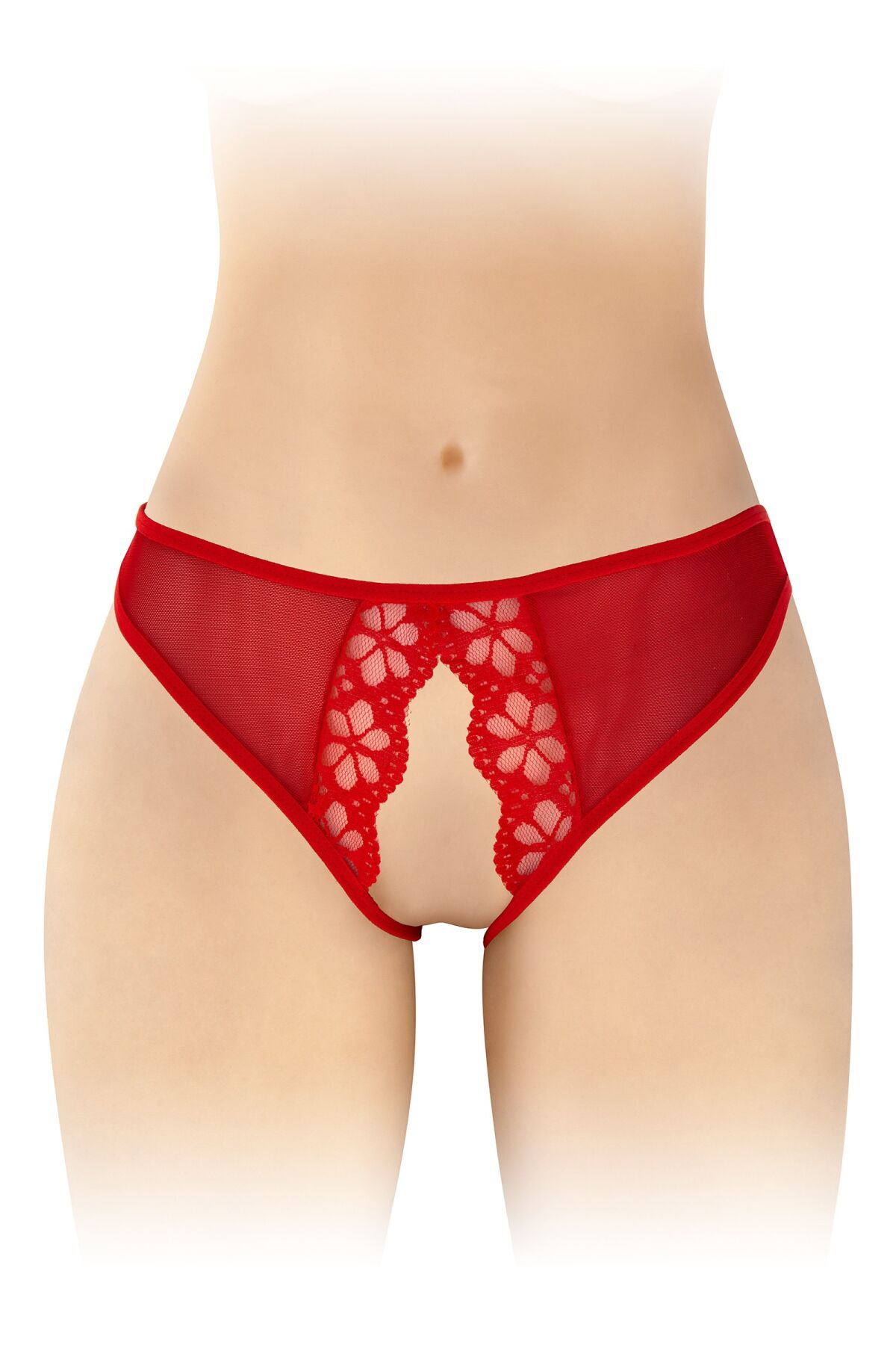 Трусики з відкритим доступом Fashion Secret Ambre Red, сітка