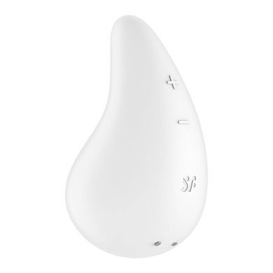 Вибратор для наружной стимуляции Satisfyer Dew Drop White, 2 мотора, 12 режимов, мягкий корпус SX1212 фото