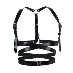 Кожаная портупея Art of Sex - Melani Leather harness, Черная XS-M SO8298 фото