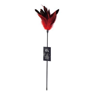 Лоскітка з пером півня Art of Sex &ndash; Feather Paddle, червона SO6610 фото
