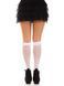 Гольфы ажурные Leg Avenue Sweetheart Ruffle Cuff Knee Highs, белые, рисунок-сердечки SX1049 фото 6