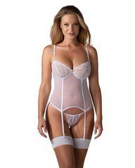 Корсет Obsessive Alissium corset&thong XL/2XL, гнучкі кісточки, відкрита спина, стрінги в комплекті SX0602 фото