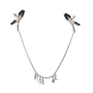 Затискач для сосків на ланцюжку Art of Sex - Nipple Сlamps Kiss Me SO5863 фото