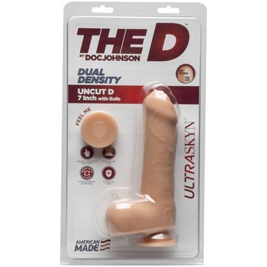 Фалоімітатор Doc Johnson The D - Uncut D - 7 Inch With Balls ULTRASKYN, діаметр 4,5 см, необрізаний SO3498 фото
