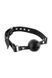 Повітропроникний кляп Fetish Tentation Premium Leather gag with stiff ball, шкіряний ремінець SX1095 фото 1