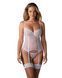 Корсет Obsessive Alissium corset&thong XL/2XL, гибкие косточки, открытая спина, стринги в комплекте SX0602 фото 1