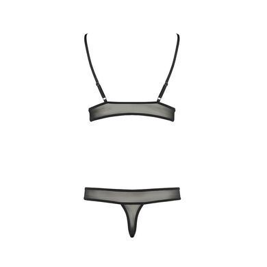 Комплект белья Passion ERZA SET L/XL, black, лиф и трусики PS26010 фото