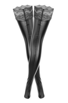 Чулки с мокрым эффектом Noir Handmade F135 Powerwetlook stockings, 3XL, без мысков SX0022 фото