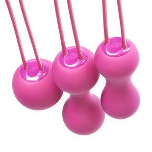 Набор вагинальных шариков Je Joue - Ami Fuchsia, диаметр 3,8-3,3-2,7см, вес 54-71-100гр + подарок косметичка SO3044 фото