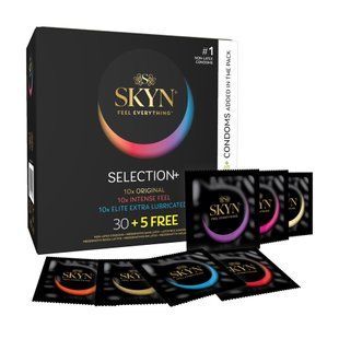 Безлатексные премиум-презервативы SKYN Selection: Original+Intense Feel+Elite Extra Lubricated, 35шт SX2392 фото