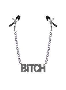 Зажимы для сосков Bitch, Feral Feelings - Nipple clamps Bitch, серебро/черный SO3791 фото