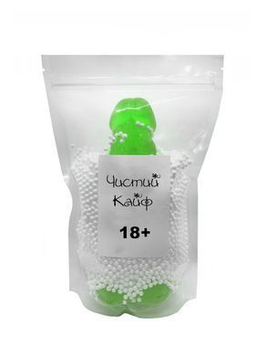 Мило у формі пеніса Чистий Кайф Green size XL, крафтове мило-член, натуральне SO2765 фото