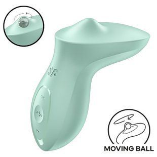 Вибратор для клитора с жемчужной стимуляцией Satisfyer Exciterrr Mint, 2 независимых мотора SX1217 фото