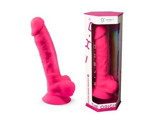 Фаллоимитатор SilexD Tomas Pink (MODEL 1 size 9in), двухслойный, силикон+Silexpan, диаметр 4,9см SO5023 фото