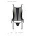 Сітчастий корсет з люверсами і знімними пажами Passion MALWIA CORSET 2XL/3XL black екошкіра, стрінги SO5767 фото 7