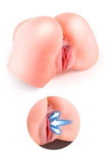 Сосущая вагина-мастурбатор Real Body Real Sophia, вагина и анус, с вибрацией и звуком SX3141 фото