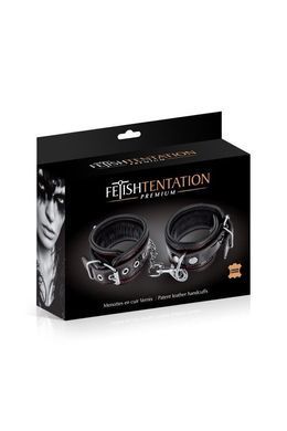 Наручники Fetish Tentation Premium Patent Leather Handcuffs, знімний ланцюжок SX1099 фото